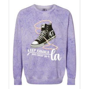 Keep Kamala And Carry Onala Kamala Harris President 2024 Colorblast Crewneck Sweatshirt