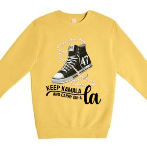 Keep Kamala And Carry Onala Kamala Harris President 2024 Premium Crewneck Sweatshirt