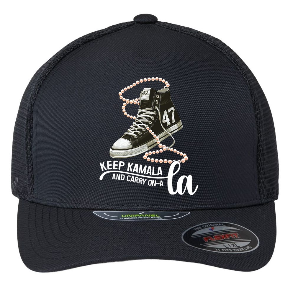 Keep Kamala And Carry Onala Kamala Harris President 2024 Flexfit Unipanel Trucker Cap