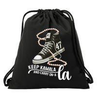 Keep Kamala And Carry Onala Kamala Harris President 2024 Drawstring Bag