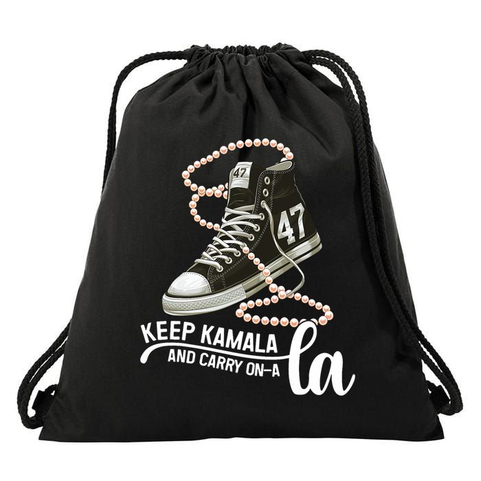 Keep Kamala And Carry Onala Kamala Harris President 2024 Drawstring Bag