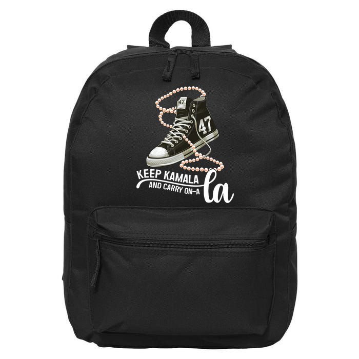 Keep Kamala And Carry Onala Kamala Harris President 2024 16 in Basic Backpack