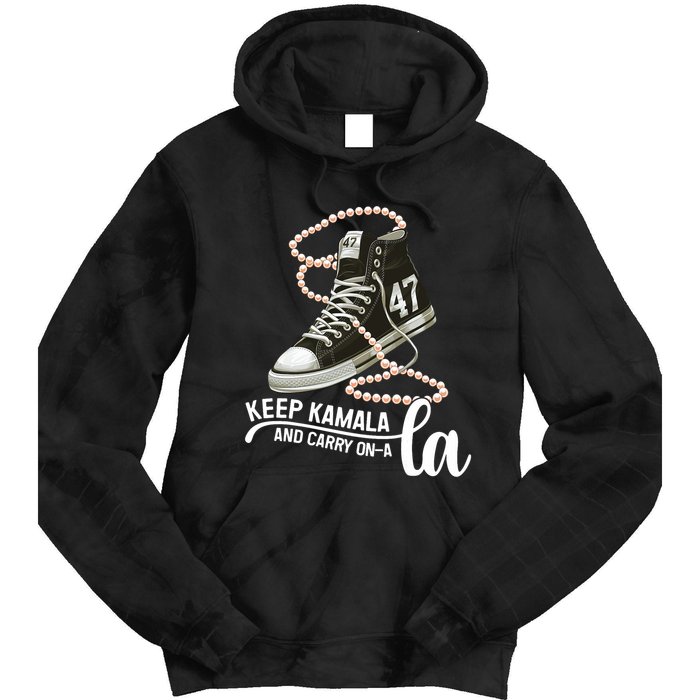 Keep Kamala And Carry Onala Kamala Harris President 2024 Tie Dye Hoodie