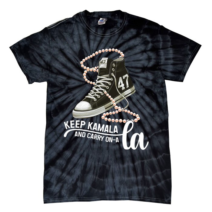 Keep Kamala And Carry Onala Kamala Harris President 2024 Tie-Dye T-Shirt