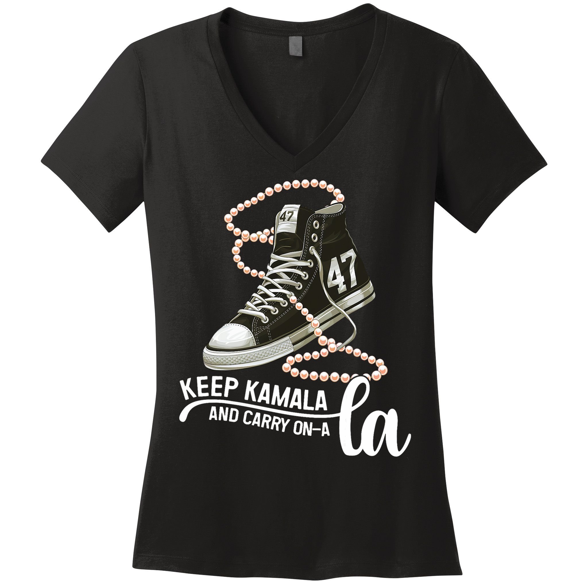 Keep Kamala And Carry Onala Kamala Harris President 2024 Women's V-Neck T-Shirt