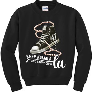 Keep Kamala And Carry Onala Kamala Harris President 2024 Kids Sweatshirt