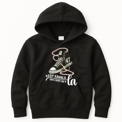 Keep Kamala And Carry Onala Kamala Harris President 2024 Kids Hoodie