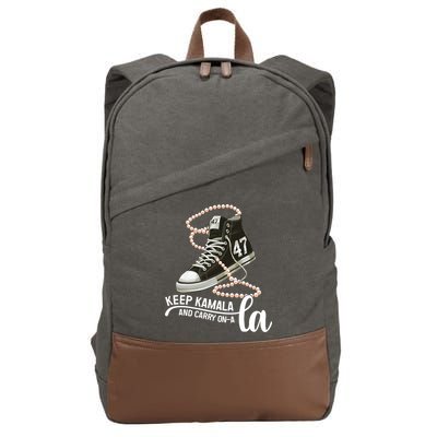 Keep Kamala And Carry Onala Kamala Harris President 2024 Cotton Canvas Backpack