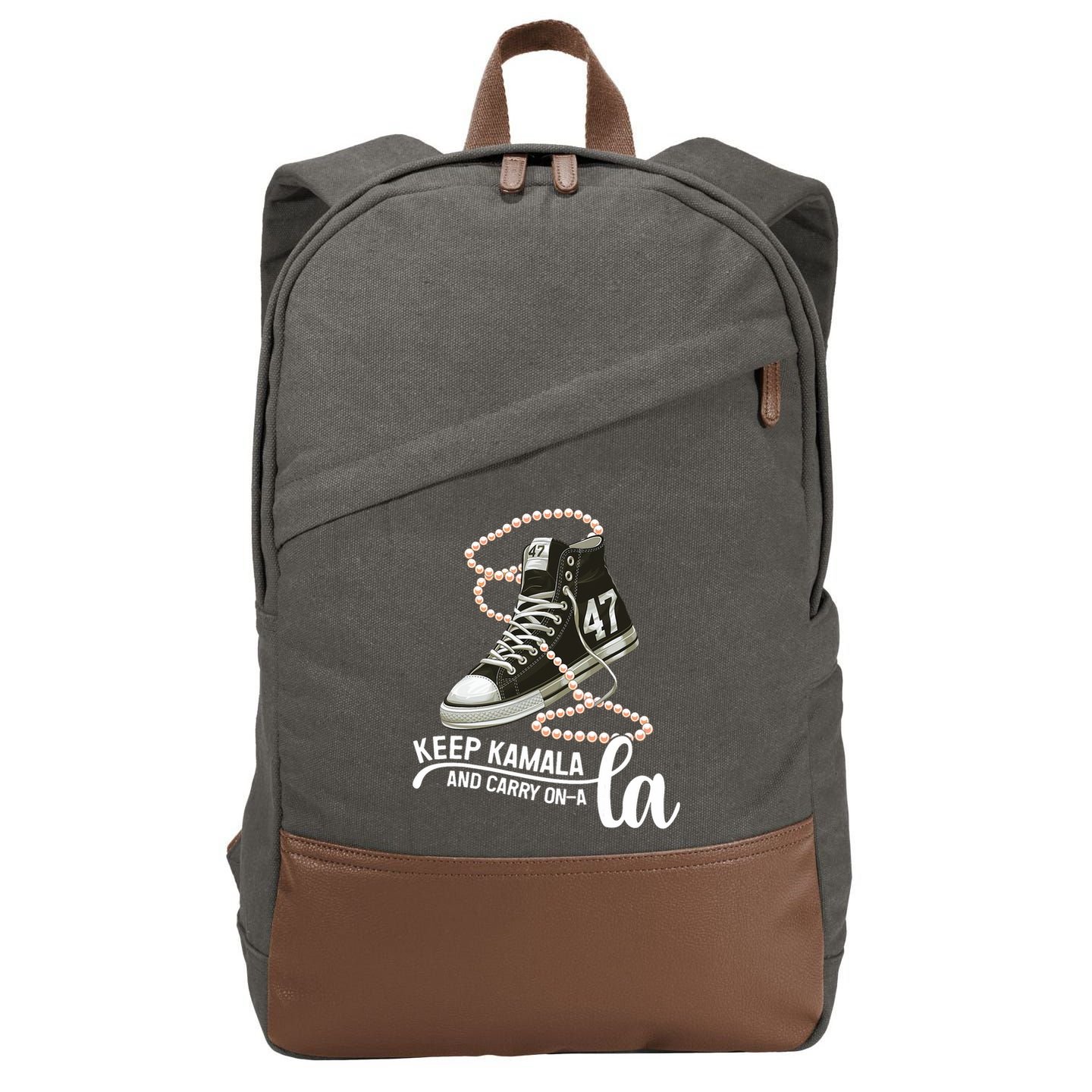 Keep Kamala And Carry Onala Kamala Harris President 2024 Cotton Canvas Backpack