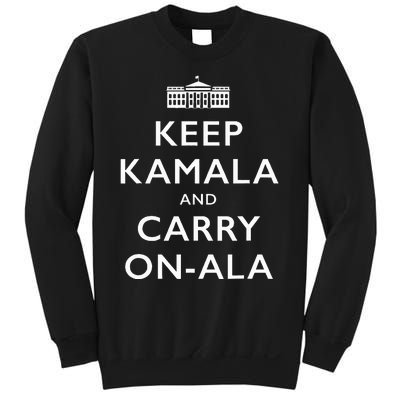 Keep Kamala And Carry On Ala Funny Parody Political Poster Sweatshirt