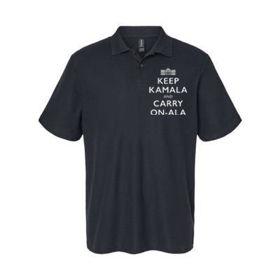 Keep Kamala And Carry On Ala Funny Parody Political Poster Softstyle Adult Sport Polo