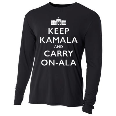 Keep Kamala And Carry On Ala Funny Parody Political Poster Cooling Performance Long Sleeve Crew