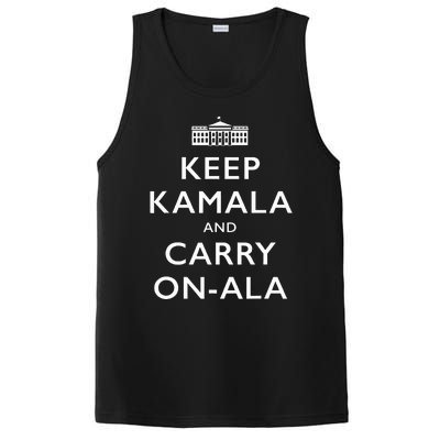 Keep Kamala And Carry On Ala Funny Parody Political Poster PosiCharge Competitor Tank