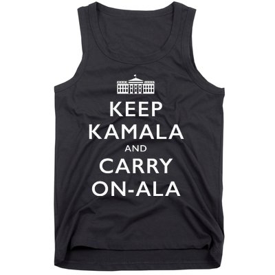 Keep Kamala And Carry On Ala Funny Parody Political Poster Tank Top