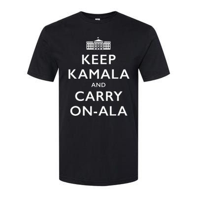 Keep Kamala And Carry On Ala Funny Parody Political Poster Softstyle CVC T-Shirt