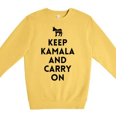 Keep Kamala And Carry On Premium Crewneck Sweatshirt