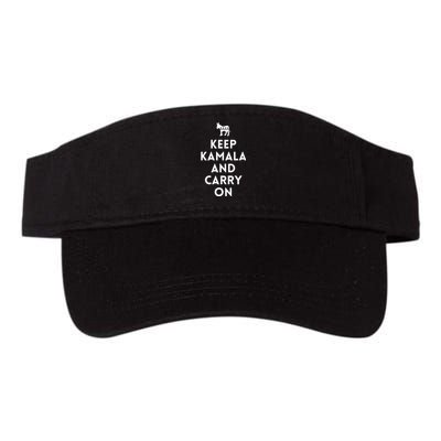 Keep Kamala And Carry On Valucap Bio-Washed Visor