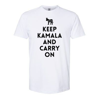 Keep Kamala And Carry On Softstyle CVC T-Shirt