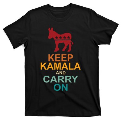 Keep Kamala And Carry On Vintage Design T-Shirt