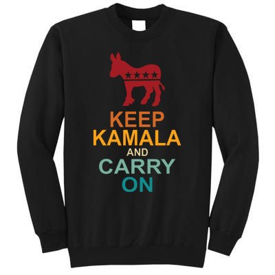 Keep Kamala And Carry On Vintage Design Tall Sweatshirt