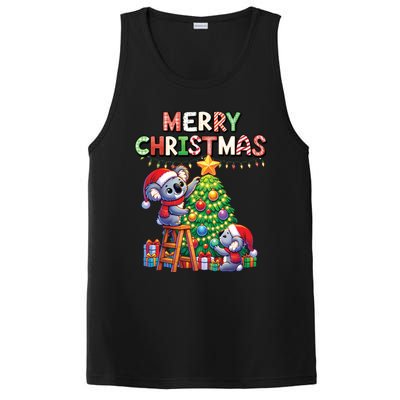 Koalalala Koala Bear Decorating Christmas Tree Santa Hat Gift PosiCharge Competitor Tank