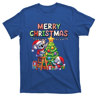 Koalalala Koala Bear Decorating Christmas Tree Santa Hat Gift T-Shirt