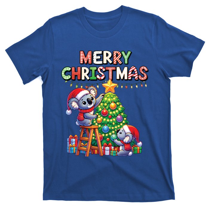 Koalalala Koala Bear Decorating Christmas Tree Santa Hat Gift T-Shirt