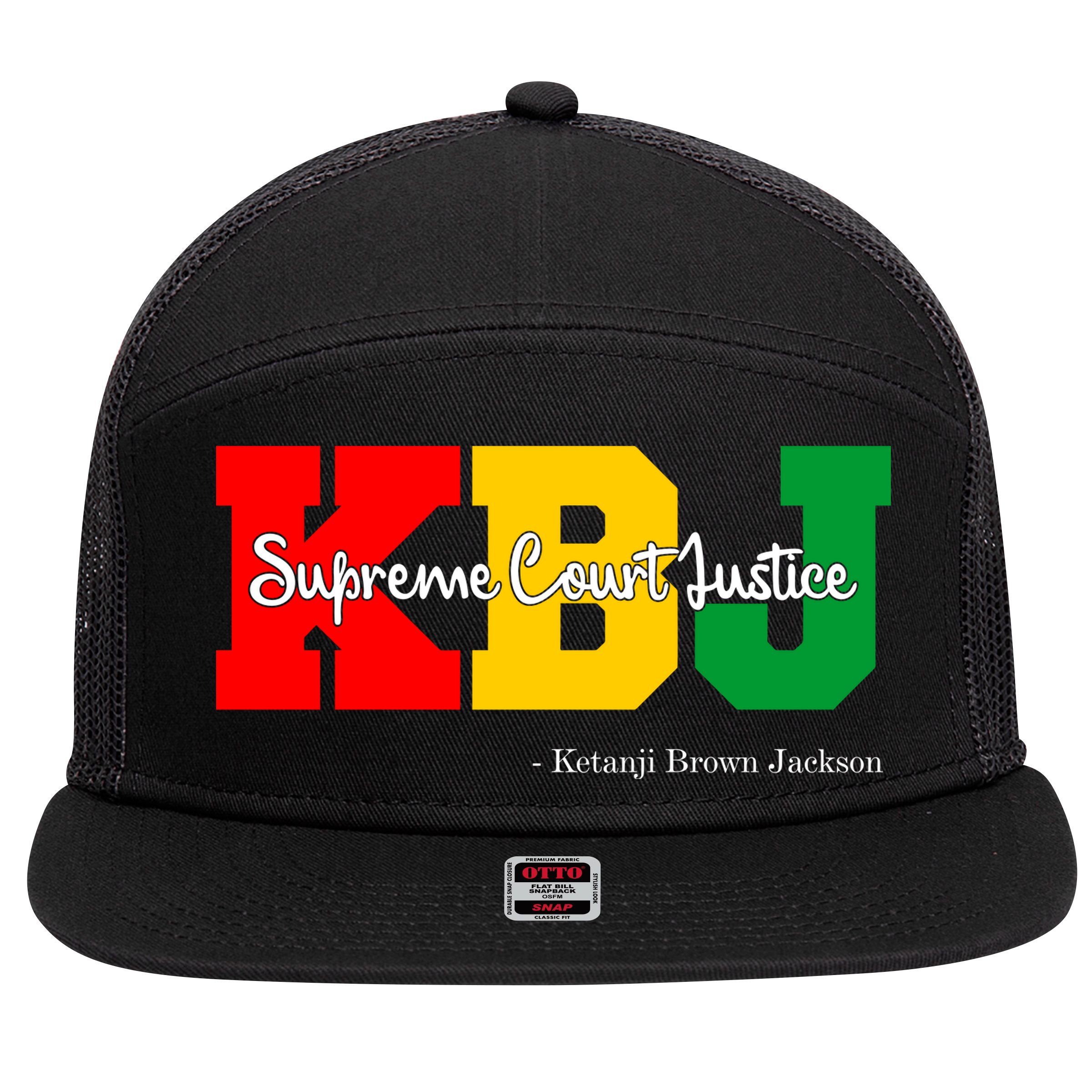 KBJ Ketanji Brown Jackson Supreme Court Justice Judge 7 Panel Mesh Trucker Snapback Hat