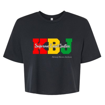 KBJ Ketanji Brown Jackson Supreme Court Justice Judge Bella+Canvas Jersey Crop Tee