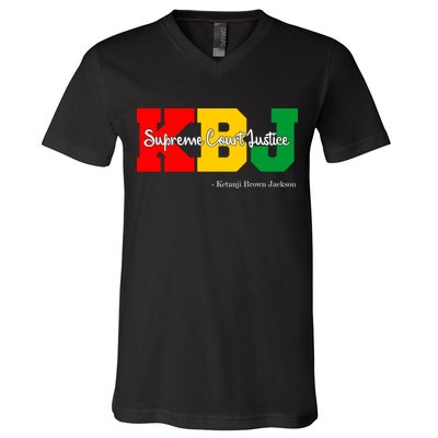 KBJ Ketanji Brown Jackson Supreme Court Justice Judge V-Neck T-Shirt