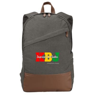 KBJ Ketanji Brown Jackson Supreme Court Justice Judge Cotton Canvas Backpack