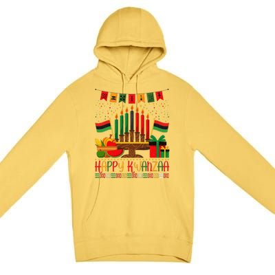 Kwanzaa Kinara Candles Kwanzaa Principles Happy Kwanzaa Premium Pullover Hoodie