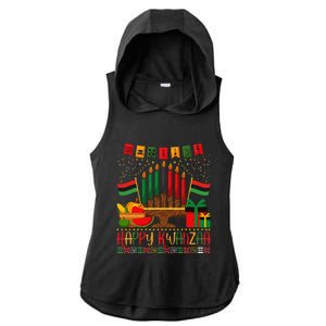 Kwanzaa Kinara Candles Kwanzaa Principles Happy Kwanzaa Ladies PosiCharge Tri-Blend Wicking Draft Hoodie Tank