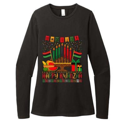 Kwanzaa Kinara Candles Kwanzaa Principles Happy Kwanzaa Womens CVC Long Sleeve Shirt