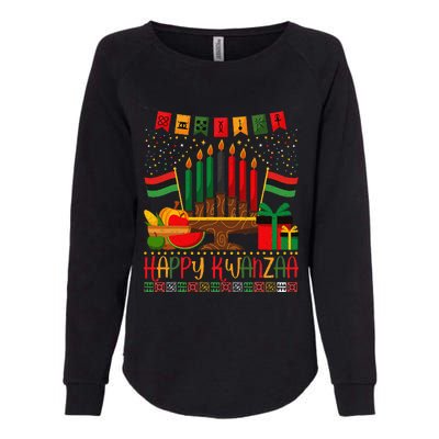 Kwanzaa Kinara Candles Kwanzaa Principles Happy Kwanzaa Womens California Wash Sweatshirt