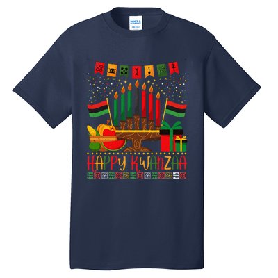 Kwanzaa Kinara Candles Kwanzaa Principles Happy Kwanzaa Tall T-Shirt