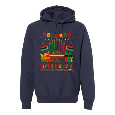 Kwanzaa Kinara Candles Kwanzaa Principles Happy Kwanzaa Premium Hoodie