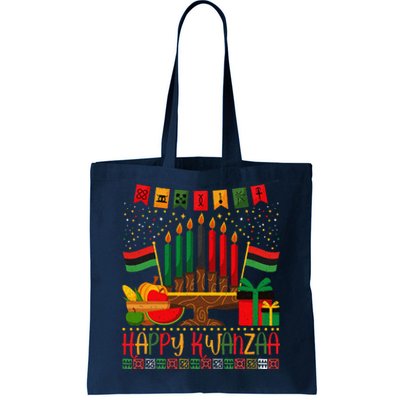 Kwanzaa Kinara Candles Kwanzaa Principles Happy Kwanzaa Tote Bag