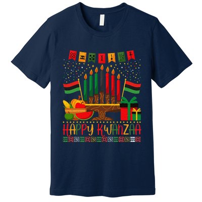 Kwanzaa Kinara Candles Kwanzaa Principles Happy Kwanzaa Premium T-Shirt