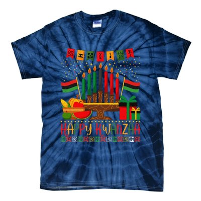 Kwanzaa Kinara Candles Kwanzaa Principles Happy Kwanzaa Tie-Dye T-Shirt