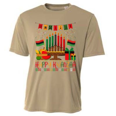 Kwanzaa Kinara Candles Kwanzaa Principles Happy Kwanzaa Cooling Performance Crew T-Shirt