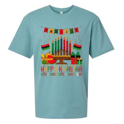 Kwanzaa Kinara Candles Kwanzaa Principles Happy Kwanzaa Sueded Cloud Jersey T-Shirt