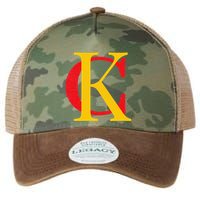 Kc Kansas City Red Yellow & Black Kc Classic Kc Initials Legacy Tie Dye Trucker Hat