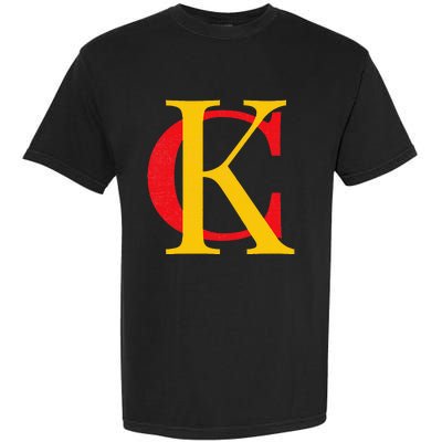 Kc Kansas City Red Yellow & Black Kc Classic Kc Initials Garment-Dyed Heavyweight T-Shirt