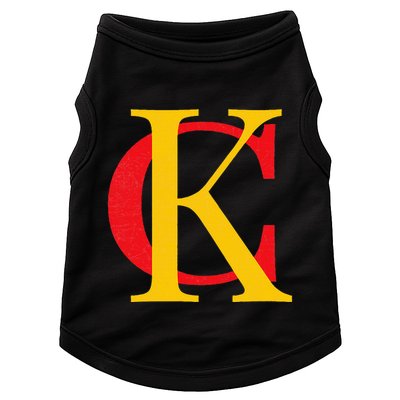 Kc Kansas City Red Yellow & Black Kc Classic Kc Initials Doggie Tank