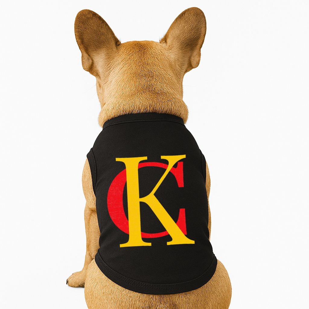 Kc Kansas City Red Yellow & Black Kc Classic Kc Initials Doggie Tank
