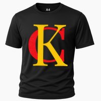 Kc Kansas City Red Yellow & Black Kc Classic Kc Initials Cooling Performance Crew T-Shirt