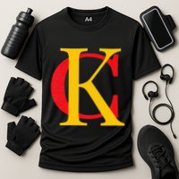 Kc Kansas City Red Yellow & Black Kc Classic Kc Initials Cooling Performance Crew T-Shirt