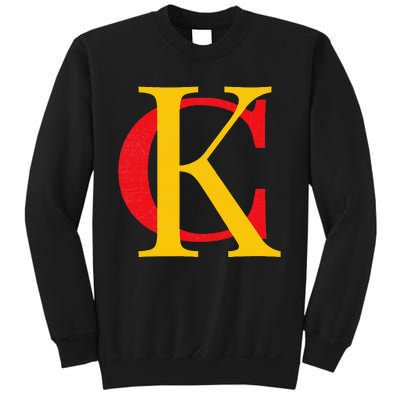 Kc Kansas City Red Yellow & Black Kc Classic Kc Initials Sweatshirt