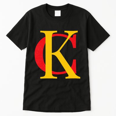 Kc Kansas City Red Yellow & Black Kc Classic Kc Initials Tall T-Shirt
